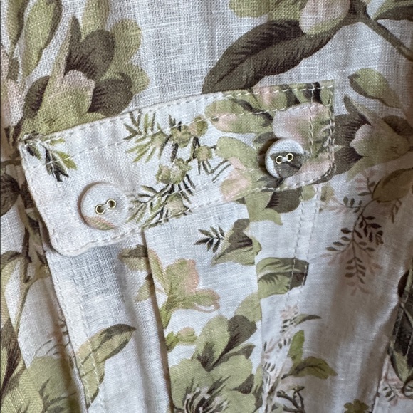 Zimmermann Cream and Green Floral Cottage-core Romper Size 2 Long Sleeve Outfit - Picture 4 of 8